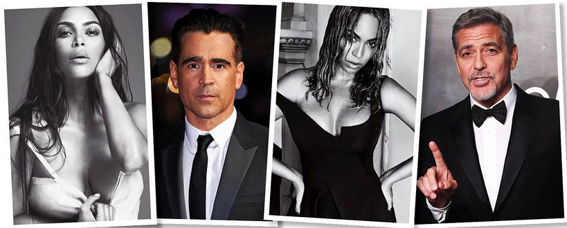 Kim Kardashian, Colin Farrell, Beyoncé, George Clooney, jamnik
