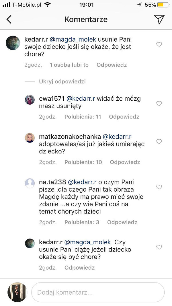 Magda Mołek, screeny Instagram