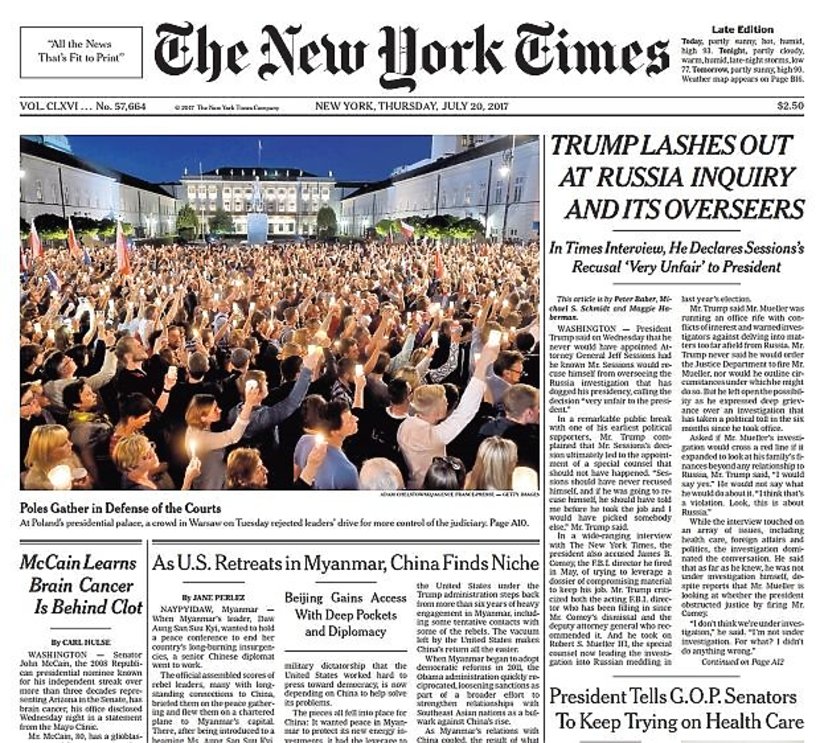Polska na okładce „The New York Times’’
