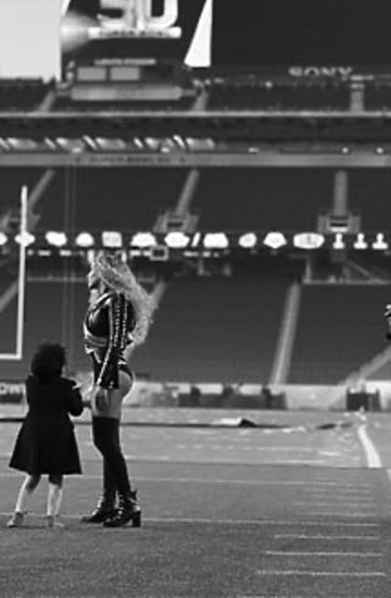 Beyonce z z córką i mężem na Super Bowl