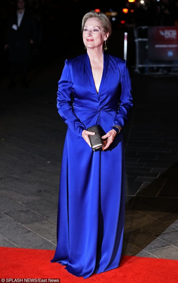 Meryl Streep w niebieskiej sukni