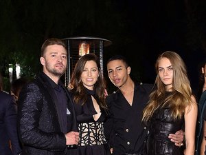 Justin Timberlake, Jessica Biel, Olivier Rousteing, Cara Delevingne 