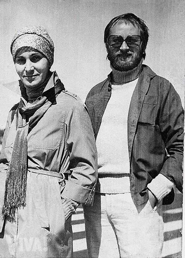 Jerzy Antkowiak z żoną Daną w latach 70.