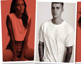 Justin Bieber zaprojektował… kolekcję białych T-shirtów. W ich reklamie towarzyszy mu córka słynnej modelki!