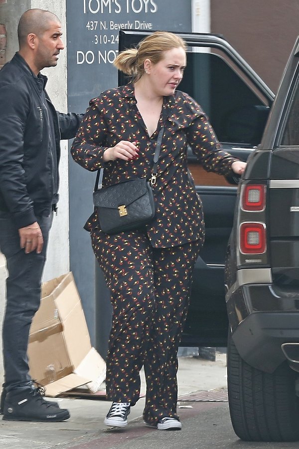 Adele w piżamie na zakupach