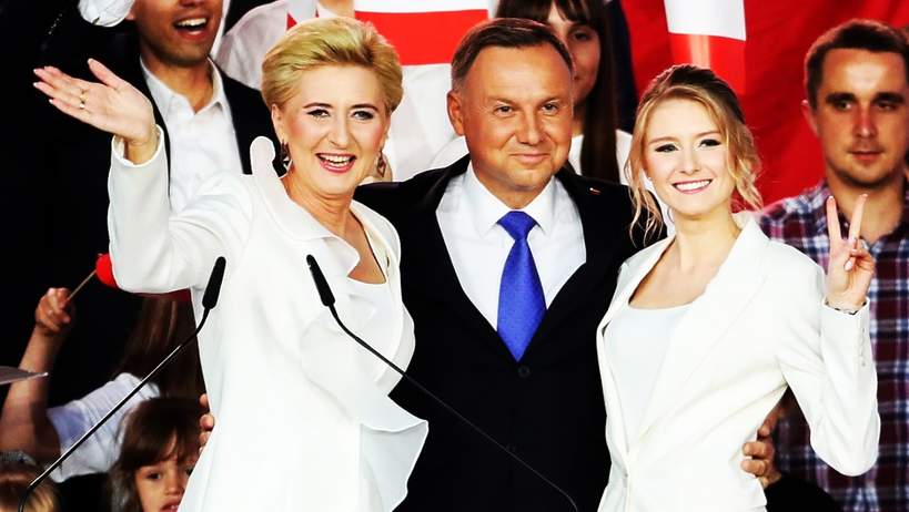 Agata Duda, Andrzej Duda,Kinga Duda, wybory 2020