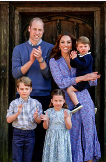 akcja #clapforcarers Kate i William z dziećmi, księżna kate dzieci, książę George, księżniczka Charlotte, książę Louis