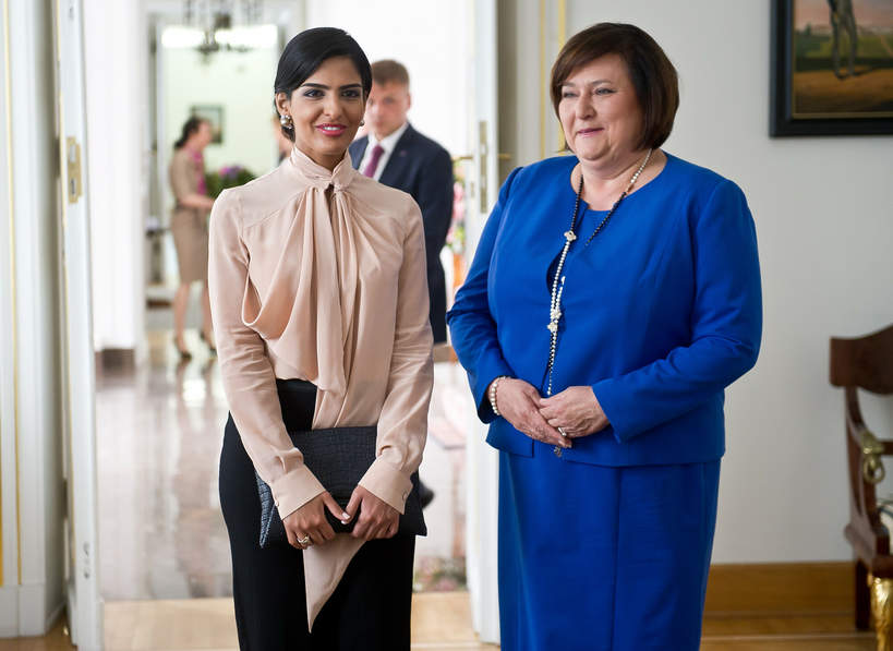 Ameera al-Taweel, Spotkanie pierwszej damy z księżną Arabii Saudyjskiej, Warszawa, 14.06.2013 rok