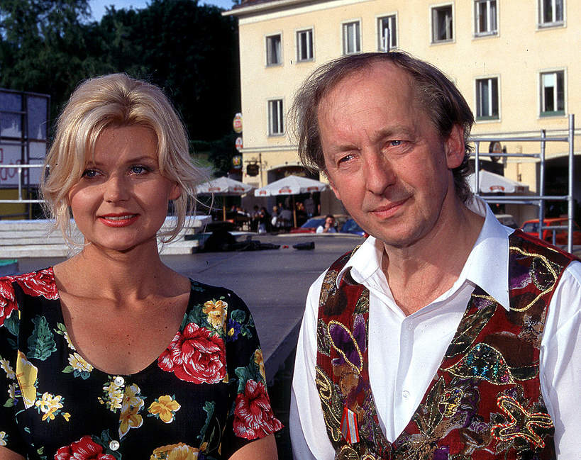 Andrzej Rosiewicz z żoną Iwoną, 2000 rok
