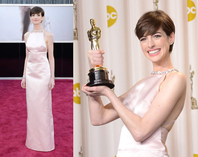 Anne Hathaway oscar dress 
