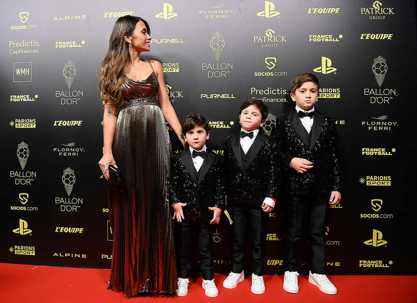 Antonella Roccuzo, dzieci, synowie Leo Messiego, Złota Piłka 2021, Paryż, 29.11.2021 rok