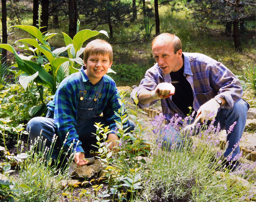 Artur Barciś z synem Franciszkiem Barcisiem, 2003 