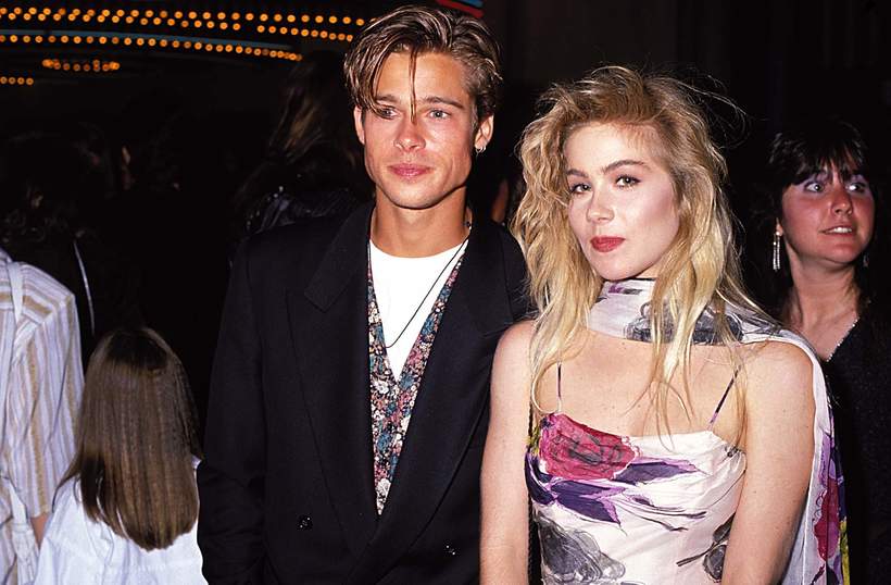 Brad Pitt, Christina Applegate, 1989, MTV Video Music Awards, Los Angeles, California, USA