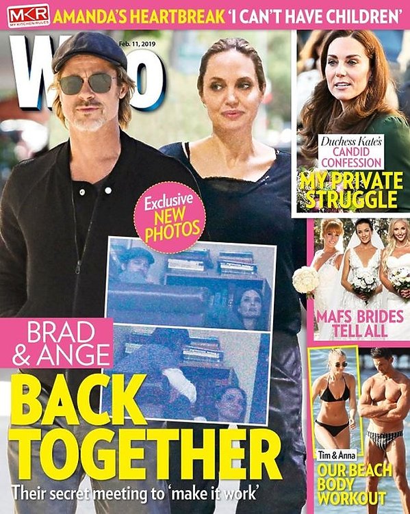 Brad Pitt i Angelina Jolie na okładce The Who