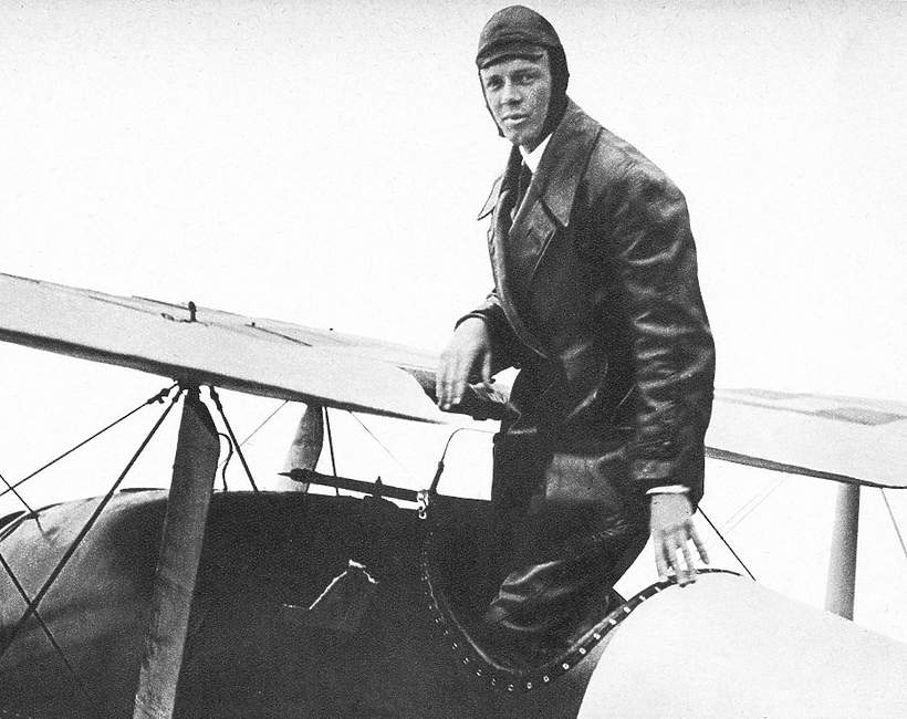 Charles Lindbergh na pokładzie „Spirit of St Louis”