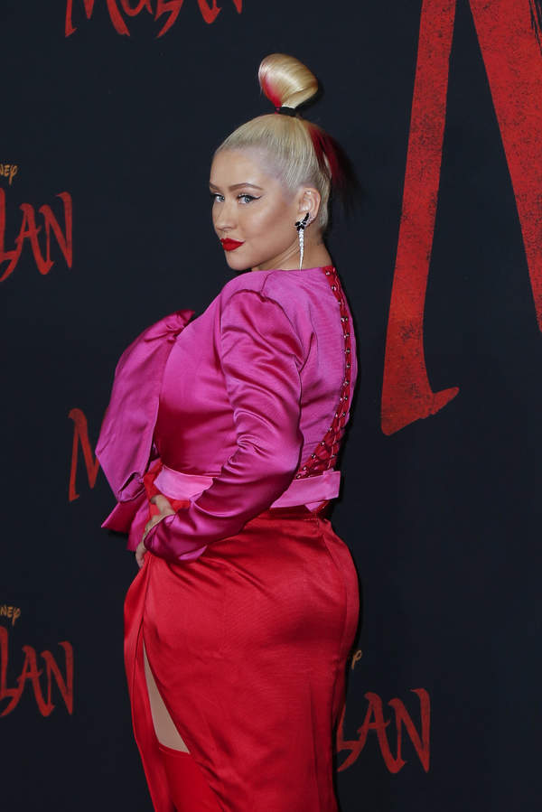 Christina Aguilera na premierze filmu Mulan 2020