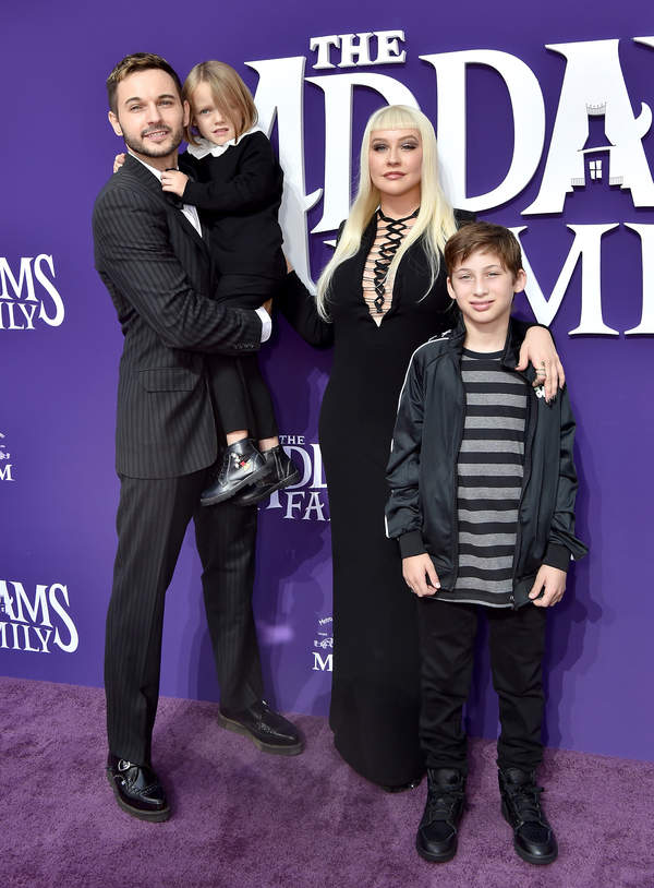 Christina Aguilera z mężem i dziećmi