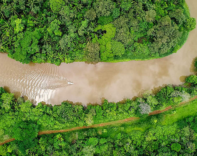 Costa Rica rzeka w Cano Negro