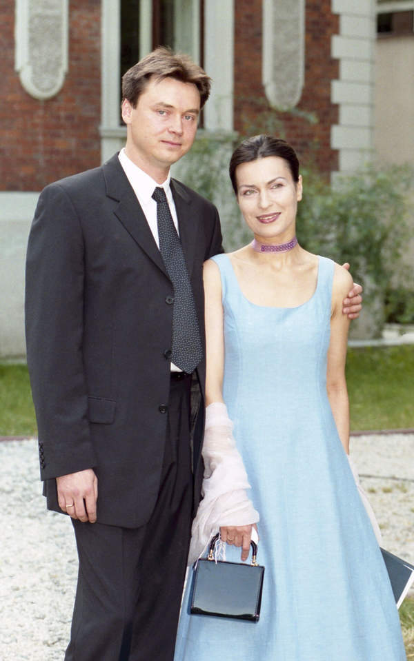  Danuta Stenka z mezem Januszem Grzelakiem, 2000 rok