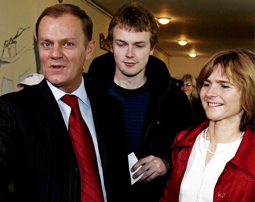 Donald Tusk, Michał Tusk, Małgorzata Tusk, 2005 rok