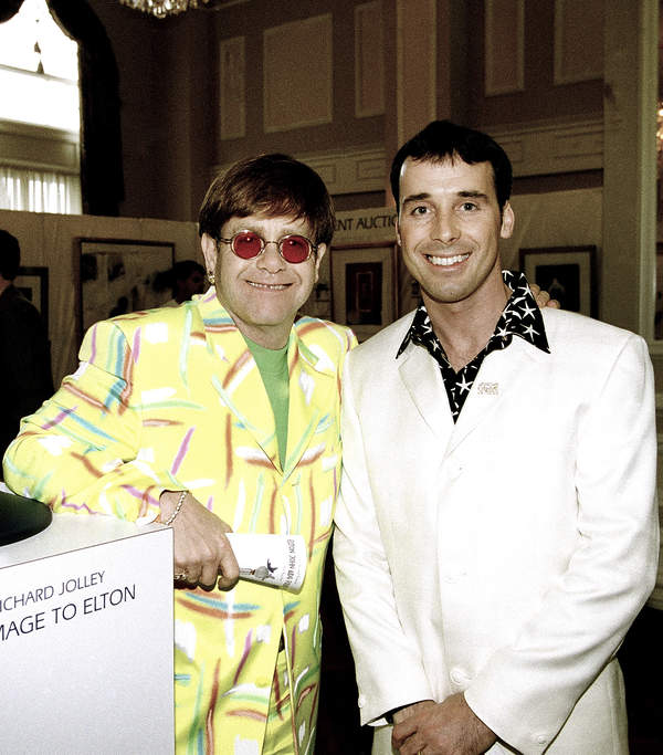 Elton John i jego mąż David Furnish, 1996