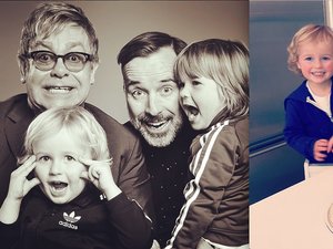 Elton John z mężem i synami