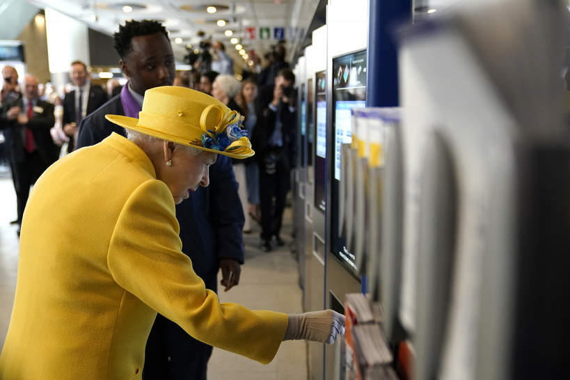 Elżbieta II, otwarcie stacji metra, 17.05.2022
