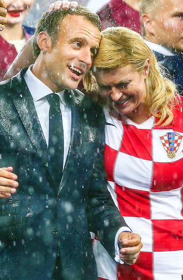 Emmanuel Macron i Kolinda Grabar-Kitarović, prezydent Chorwacji