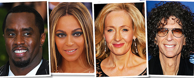 Forbes: P.Diddy, Beyonce, J.K. Rowling, Howard Stern