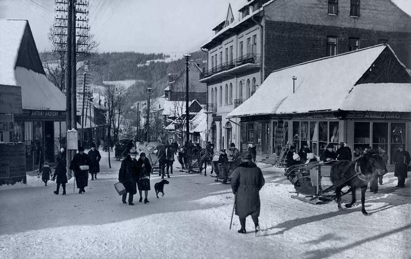 Fragment ulicy Krupówki, Zakopane,1926 rok
