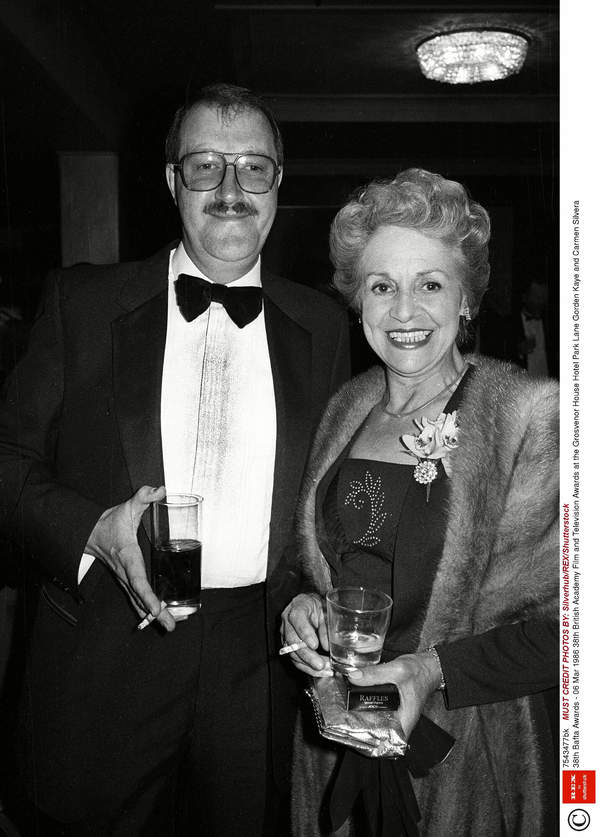 Gorden Kaye, Carmen Silvera 38th Bafta Awards, marzec 1986