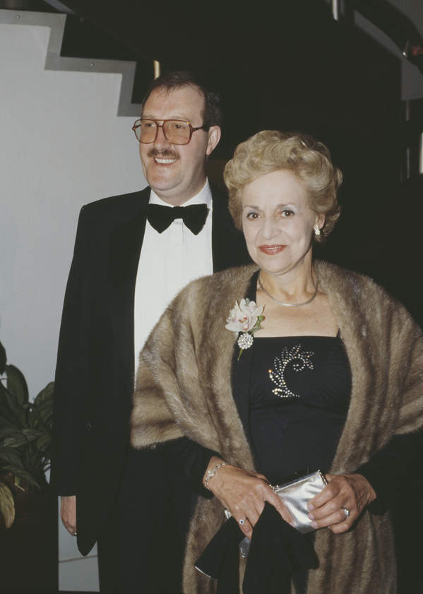 Gorden Kaye,  Carmen Silvera, BAFTA awards in London, 16th March 1986