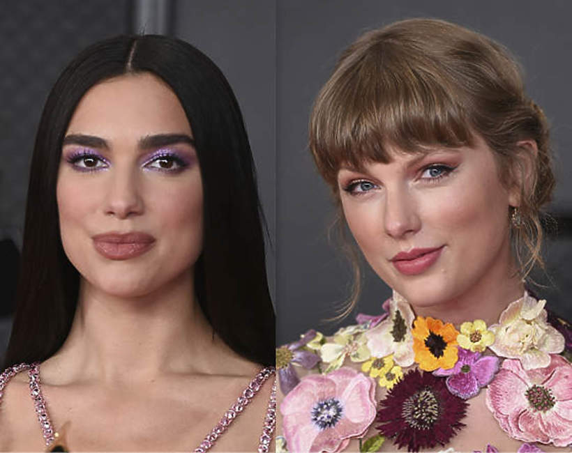 Grammy 2021 makijaże Taylor Swift i Dua Lipa