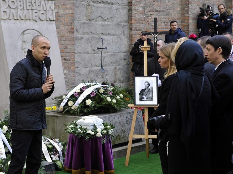 Jan Młynarski, pogrzeb Wojciecha Młynarskiego, 24.03.2017 Warszawa Cmentarz Stare Powązki 
