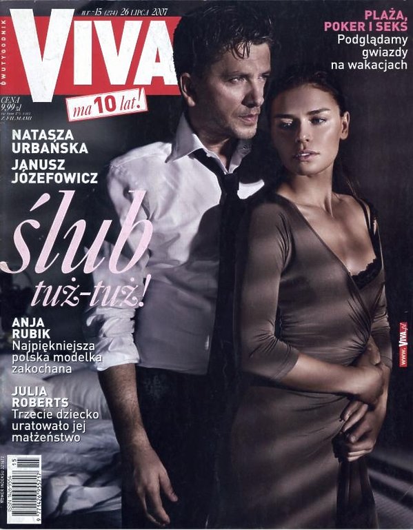 Janusz Józefowicz i Natasza Urbańska na okładce magazynu Viva!