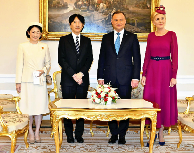 Japońska para książęca, książę Akishino, księżna Kiko, Andrzej Duda, Agata Duda
