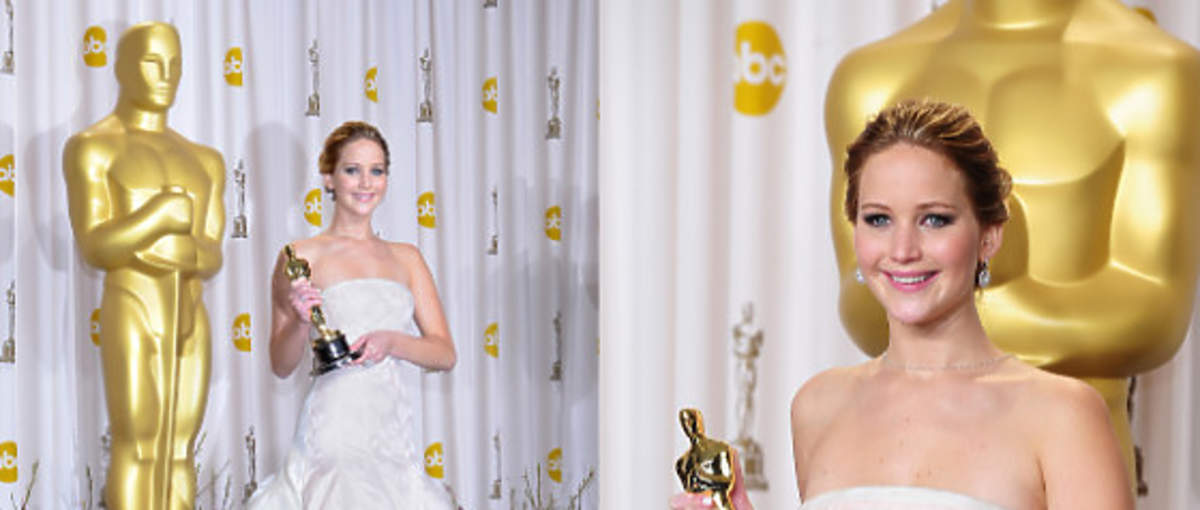 Historia jednej sukni: Jennifer Lawrence w kreacji Diora na gali oscarowej  w 2013 roku 
