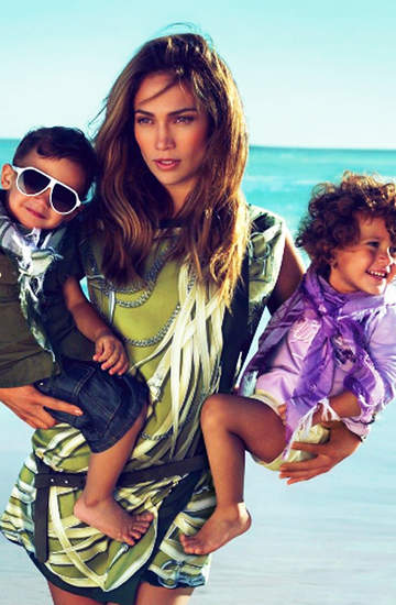 Jennifer Lopez z dziećmi, kampania Gucci 2010