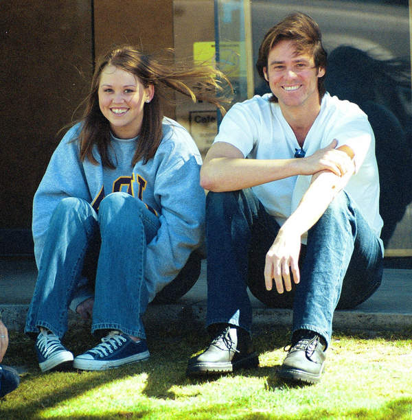 Jim Carrey, córka Jane Erin, Los Angeles, 10.03.2002 rok