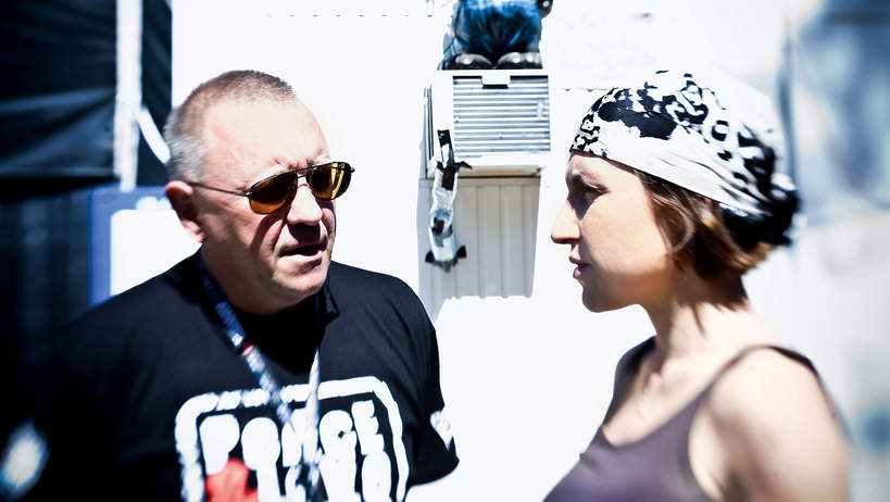 Jurek Owsiak z córką Olą, VIVA! sierpień 2009