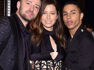 Justin Timberlake, Jessica Biel i Olivier Rousteing