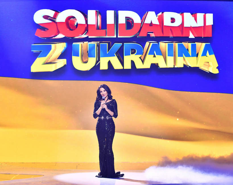 Justyna Steczkowska na koncercie Pomoc dla Ukrainy - specjalny koncert TVP