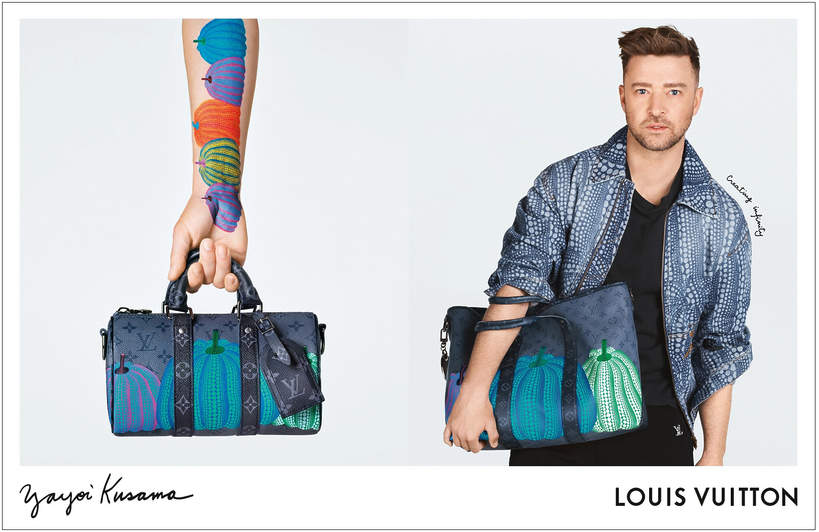 kampania Louis Vuitton wiosna 2023 Kusama Justin Timberalke