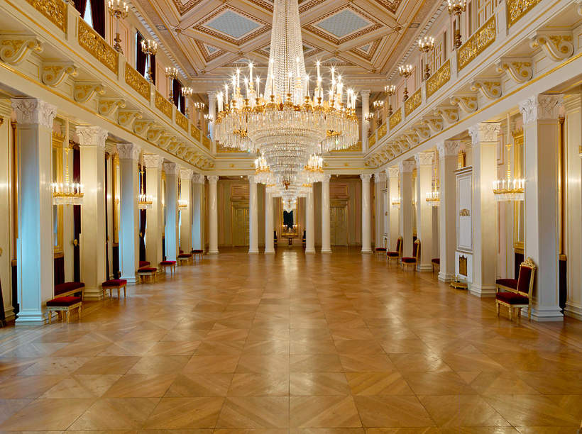 królewski pałac w Oslo sala balowa
