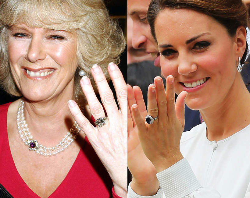królewskie pierścionki zaręczynowe Kate Middleton, Camilla