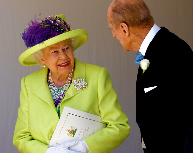 Królowa Elżbieta II i książę Filip na ślubie Meghan Markle i księcia Harry'ego