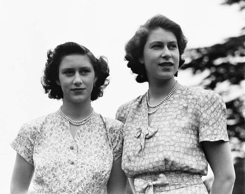 królowa Elżbieta II i księżniczka Małgorzata
