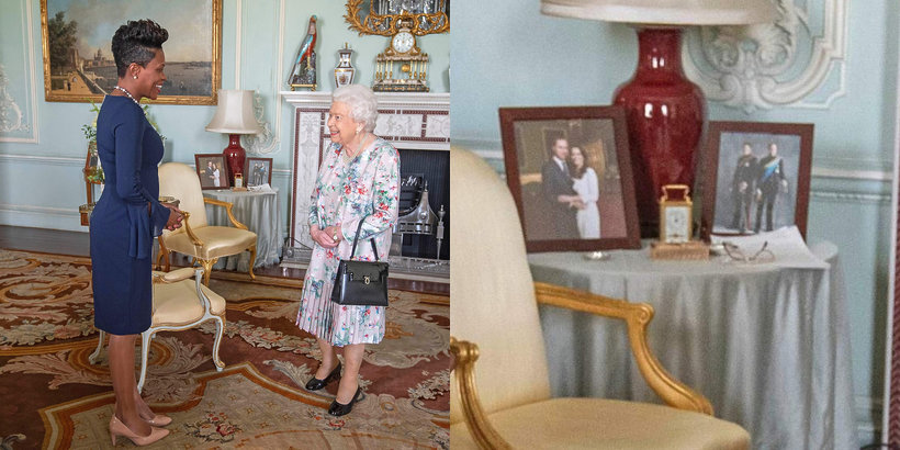 Królowa Elżbieta II, Pałac Buckingham, portrety w pałacu