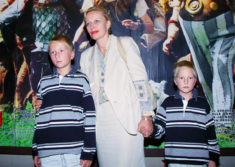 Krystyna Janda z synami - premiera filmu 