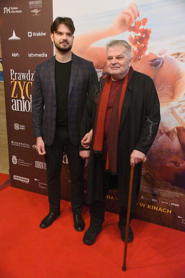 Krzysztof Globisz, Jan Globisz, Prawdziwe życie aniołów - premiera filmu, Warszawa, 12.04.2023